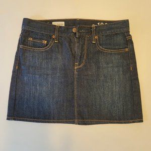 Gap 1969 24 Dark Wash Blue A-Line Mini Denim Jean Skirt 5 Pocket Women's